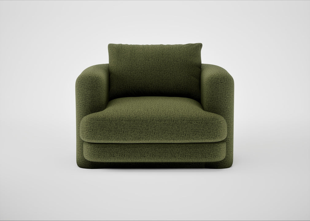 Rafi Armchair Boucle Velvet Wilder / Non-Swivel