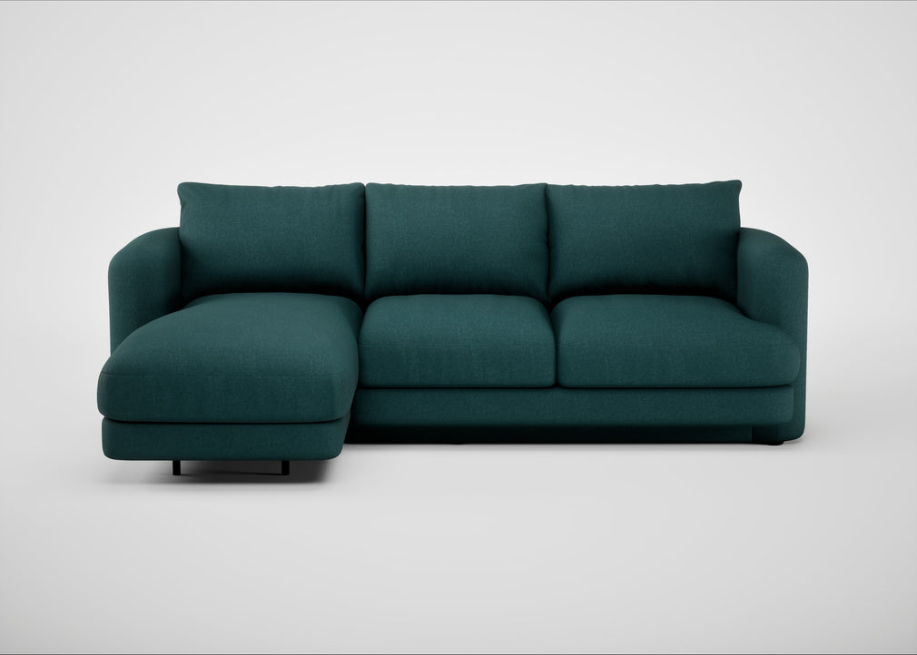 Rafi Left Hand Facing Chaise Sofa Brushed Cotton Pine