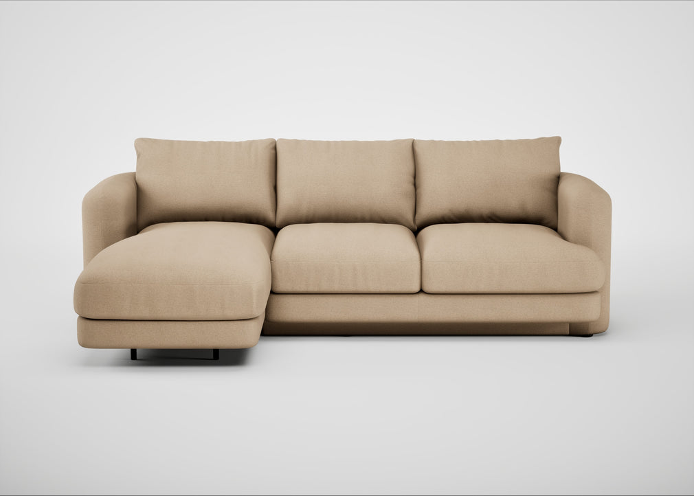 Rafi Left Hand Facing Chaise Sofa Capelo Linen-Cotton Bamboo