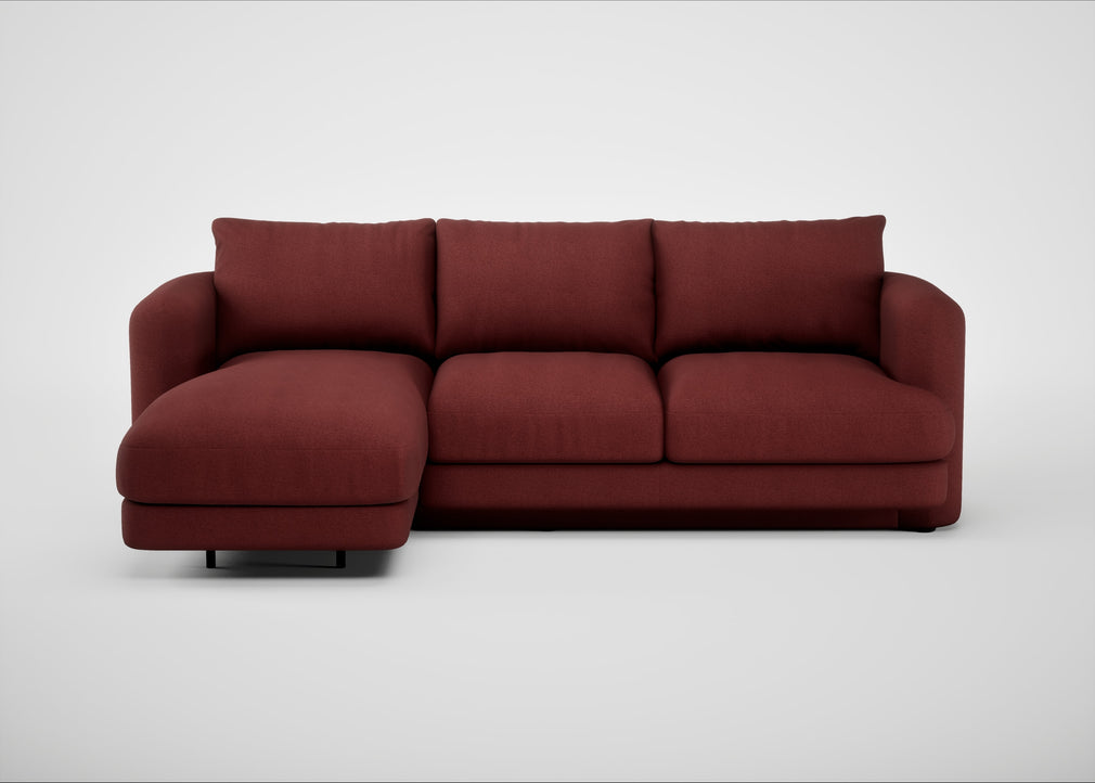 Rafi Left Hand Facing Chaise Sofa Capelo Linen-Cotton Etruscan Red