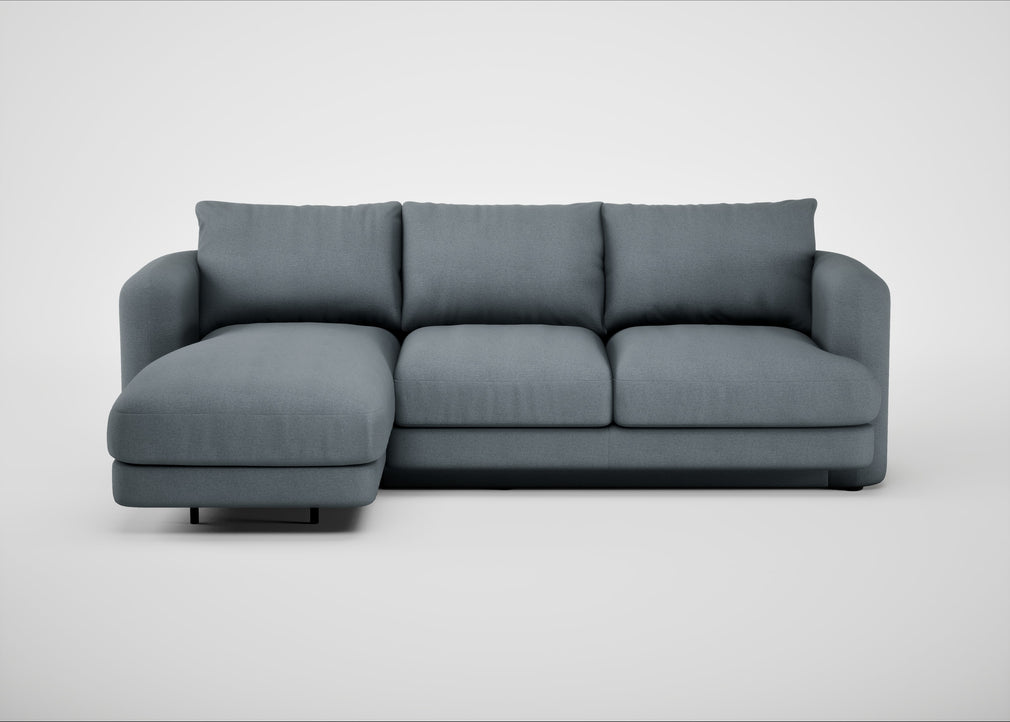 Rafi Left Hand Facing Chaise Sofa Capelo Linen-Cotton Mineral