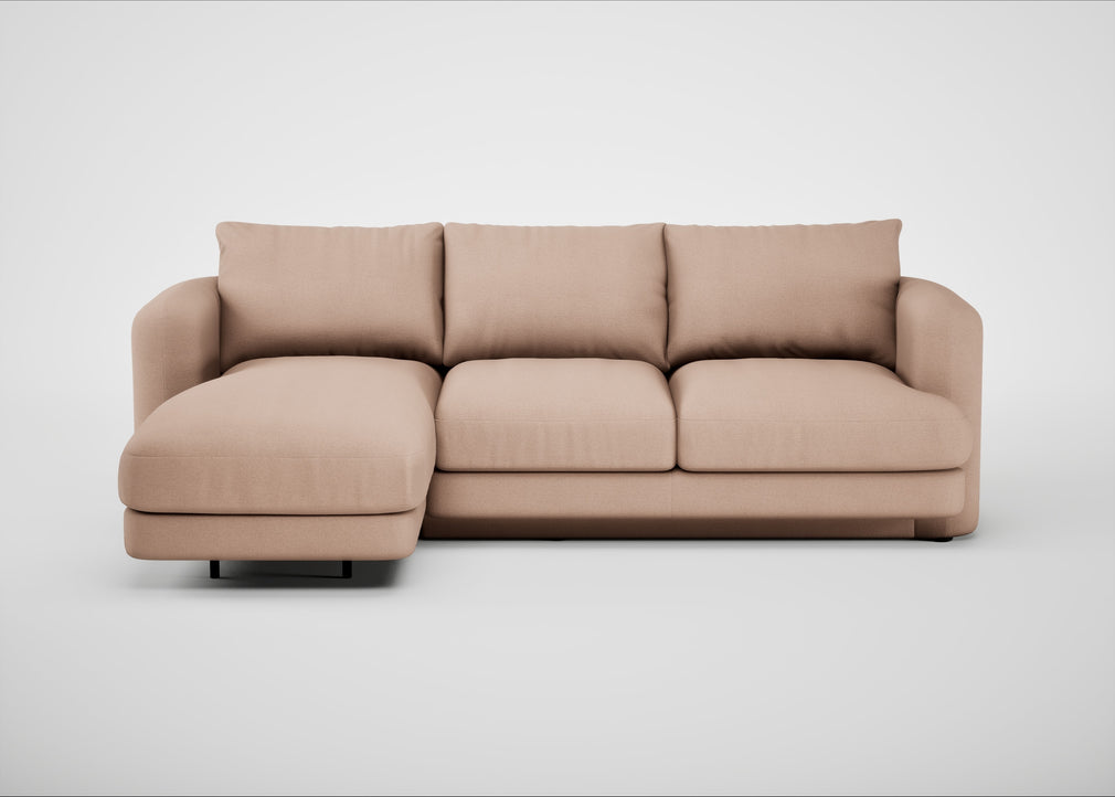 Rafi Left Hand Facing Chaise Sofa Capelo Linen-Cotton Rosedale
