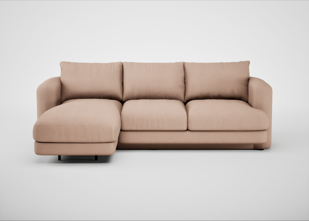 Rafi Left Hand Facing Chaise Sofa Capelo Linen-Cotton Rosedale