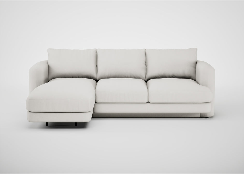 Rafi Left Hand Facing Chaise Sofa Capelo Linen-Cotton Sea Salt