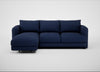 Rafi Left Hand Facing Chaise Sofa Melton Wool New Navy