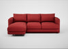 Rafi Left Hand Facing Chaise Sofa Melton Wool Red Oxide