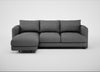 Rafi Left Hand Facing Chaise Sofa Melton Wool Shale