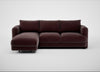Rafi Left Hand Facing Chaise Sofa Smart Luxe Velvet Acorn