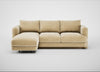 Rafi Left Hand Facing Chaise Sofa Smart Luxe Velvet Biscuit