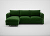 Rafi Left Hand Facing Chaise Sofa Smart Velvet Forest