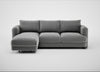 Rafi Left Hand Facing Chaise Sofa Smart Velvet Mercury