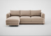 Rafi Left Hand Facing Chaise Sofa Smart Velvet Pebble