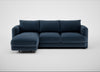 Rafi Left Hand Facing Chaise Sofa Boucle Velvet Space