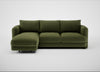 Rafi Left Hand Facing Chaise Sofa Boucle Velvet Wilder