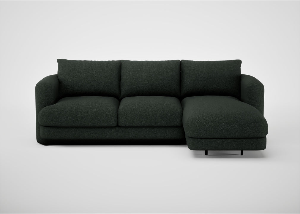 Rafi Right Hand Facing Chaise Sofa Boucle Fern