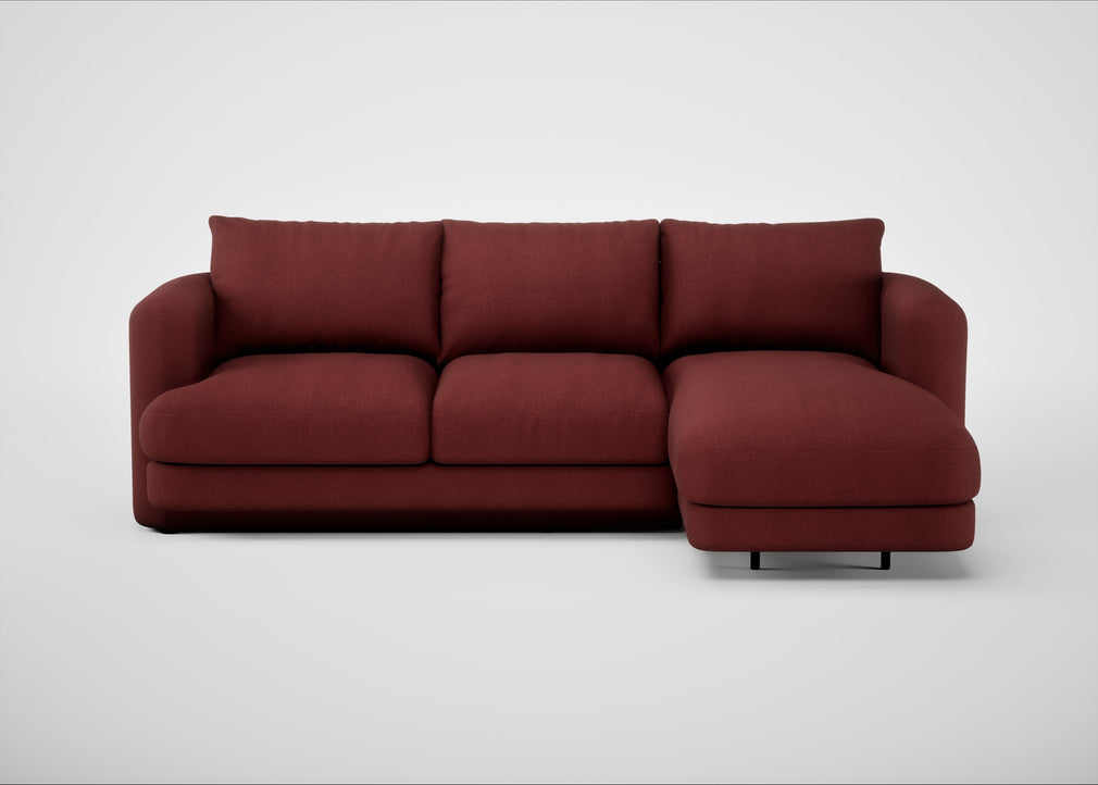 Rafi Right Hand Facing Chaise Sofa Capelo Linen-Cotton Etruscan Red