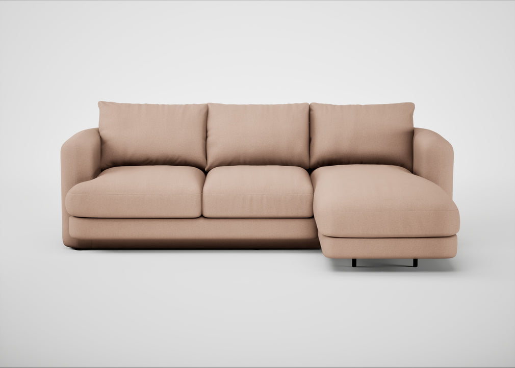 Rafi Right Hand Facing Chaise Sofa Capelo Linen-Cotton Rosedale