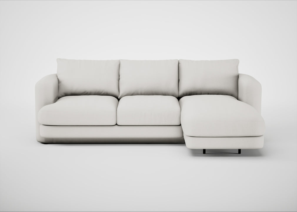 Rafi Right Hand Facing Chaise Sofa Capelo Linen-Cotton Sea Salt