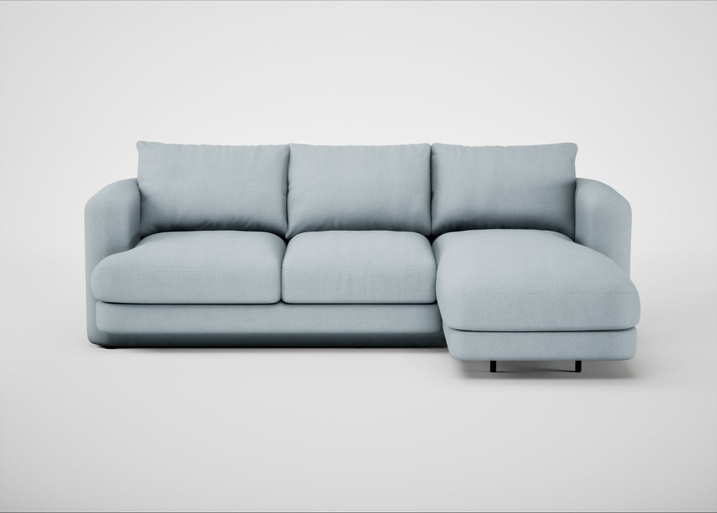 Rafi Right Hand Facing Chaise Sofa Capelo Linen-Cotton Sea Shanty
