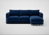 Rafi Right Hand Facing Chaise Sofa Cotton Velvet Midnight