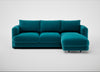 Rafi Right Hand Facing Chaise Sofa Cotton Velvet Teal