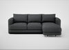 Rafi Right Hand Facing Chaise Sofa Melton Wool Granite