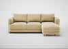 Rafi Right Hand Facing Chaise Sofa Smart Luxe Velvet Biscuit