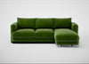 Rafi Right Hand Facing Chaise Sofa Smart Luxe Velvet Grass