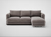 Rafi Right Hand Facing Chaise Sofa Smart Luxe Velvet Mushroom