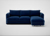 Rafi Right Hand Facing Chaise Sofa Smart Velvet Dusk