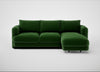 Rafi Right Hand Facing Chaise Sofa Smart Velvet Forest