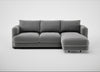 Rafi Right Hand Facing Chaise Sofa Smart Velvet Mercury