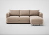 Rafi Right Hand Facing Chaise Sofa Smart Velvet Pebble