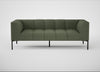 Quadro 3 Seater Sofa Loop Boucle Forest / Black
