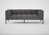 Quadro 3 Seater Sofa Loop Boucle Granite / Black