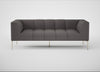 Quadro 3 Seater Sofa Loop Boucle Granite / Stainless Steel
