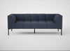 Quadro 3 Seater Sofa Loop Boucle Navy / Black