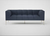 Quadro 3 Seater Sofa Loop Boucle Navy / Stainless Steel