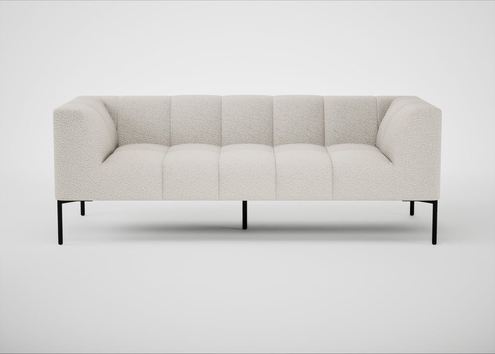 Quadro 3 Seater Sofa Loop Boucle Polar / Black