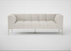 Quadro 3 Seater Sofa Loop Boucle Polar / Stainless Steel