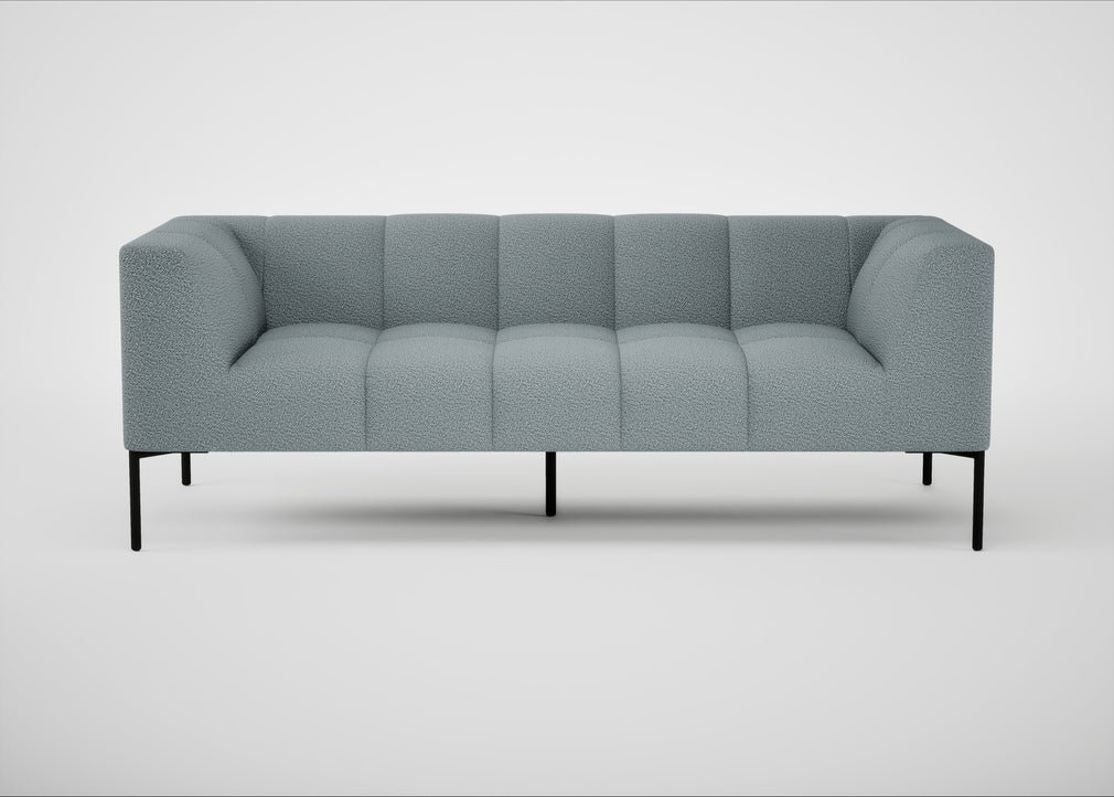 Quadro 3 Seater Sofa Loop Boucle Sky / Black