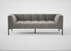 Quadro 3 Seater Sofa Nobilis Velvet Dolphin / Black