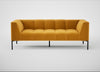 Quadro 3 Seater Sofa Nobilis Velvet Mustard / Black
