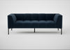 Quadro 3 Seater Sofa Nobilis Velvet Night / Black