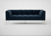 Quadro 3 Seater Sofa Nobilis Velvet Night / Stainless Steel