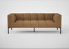 Quadro 3 Seater Sofa Siena Cotton Clay / Black