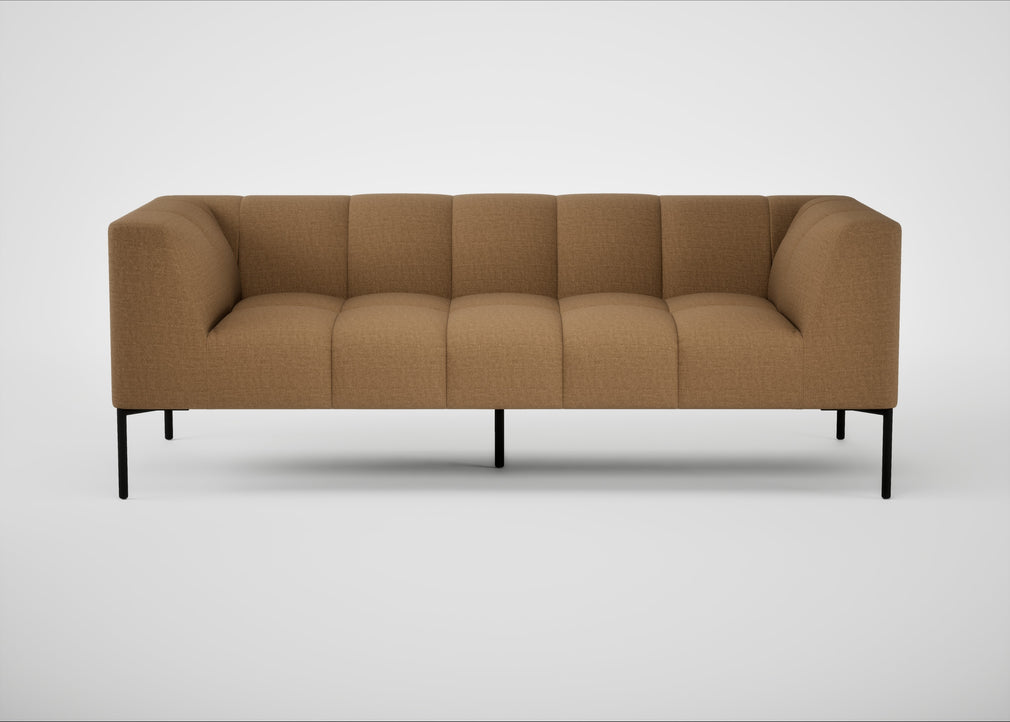 Quadro 3 Seater Sofa Siena Cotton Clay / Black