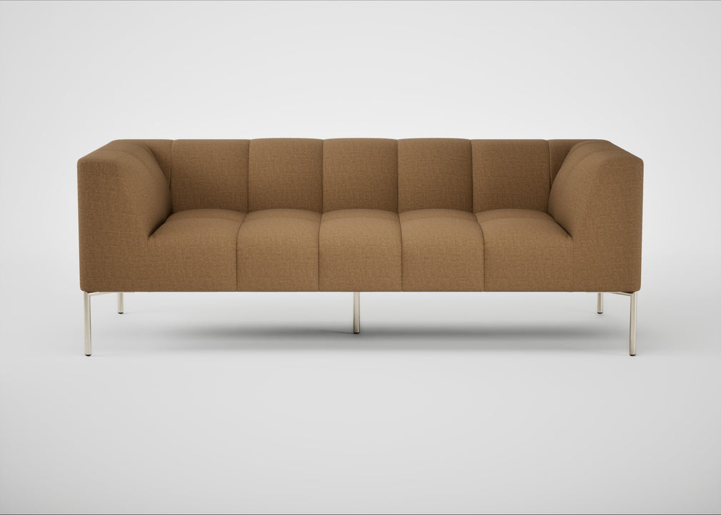 Quadro 3 Seater Sofa Siena Cotton Clay / Stainless Steel