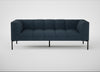 Quadro 3 Seater Sofa Siena Cotton Deep Sea / Black