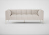 Quadro 3 Seater Sofa Siena Cotton Natural / Stainless Steel